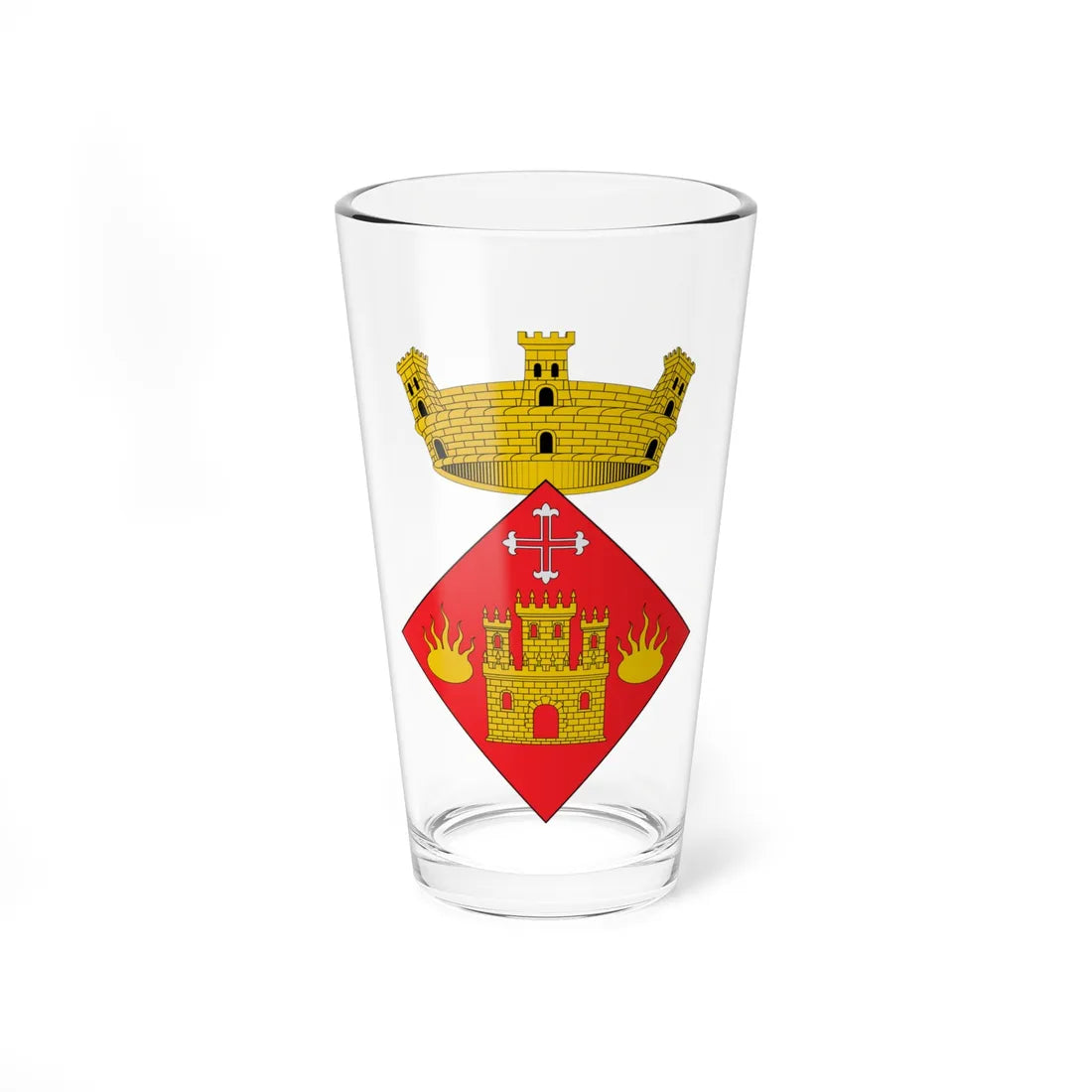 Escut de Brunyola (Spain) (Coat of Arms) Pint Glass 16oz 16oz - Go Mug Yourself