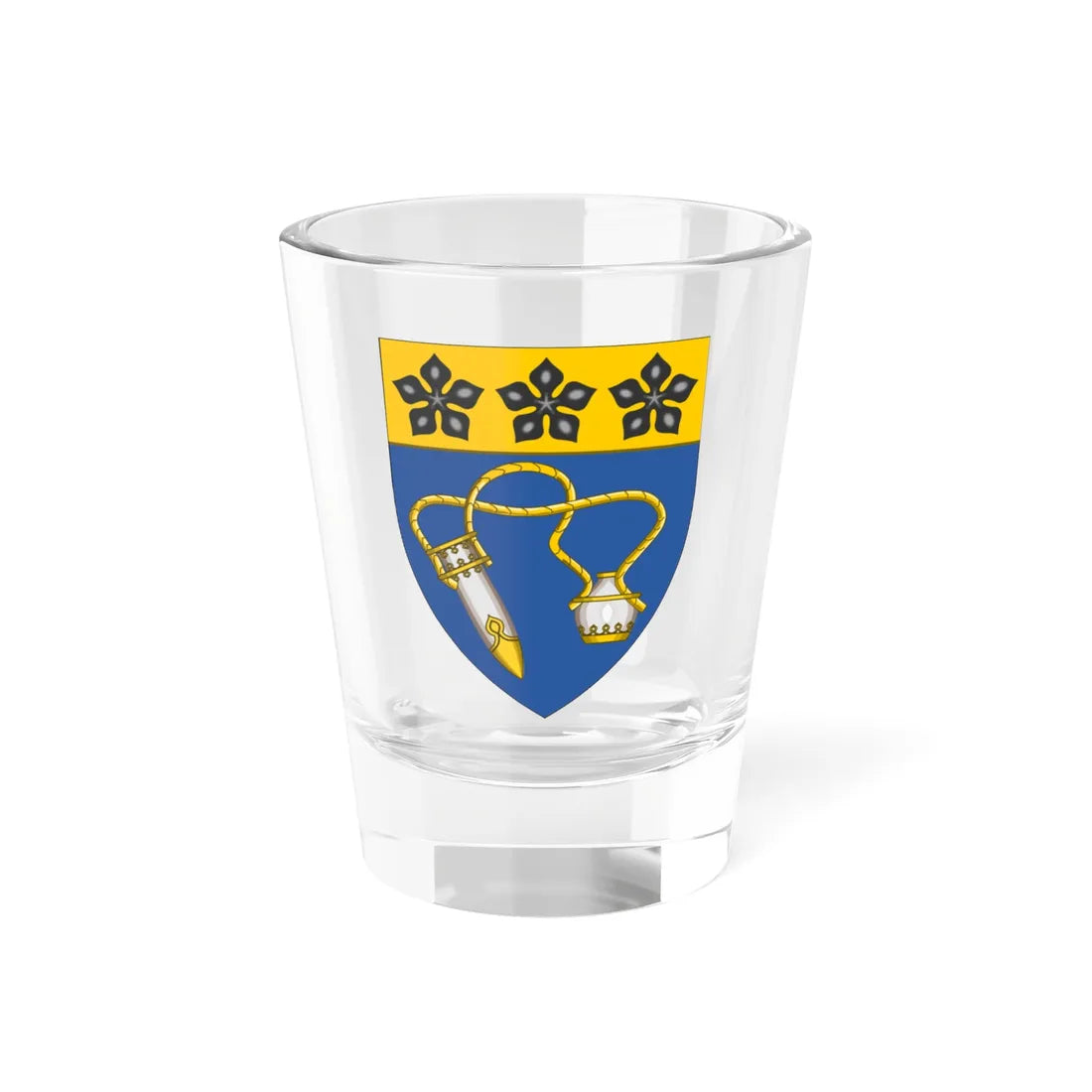 Escutcheon of Trinity University College Carmarthen (United Kingdom) (Coat of Arms) Shot Glass 1.5oz 1.5oz - Go Mug Yourself
