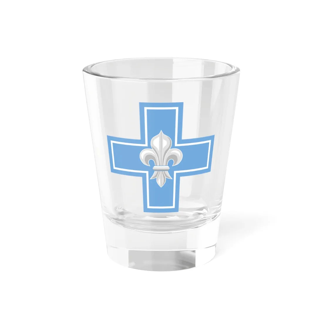 ESGA Cruz Lilium FAA (Argentina) (Coat of Arms) Shot Glass 1.5oz 1.5oz - Go Mug Yourself