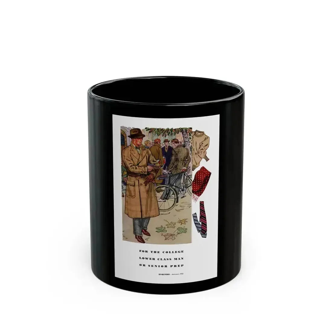Esquire Fashion Illustration, Autumn 1933 (1) - Black Coffee Mug 11oz - Go Mug Yourself