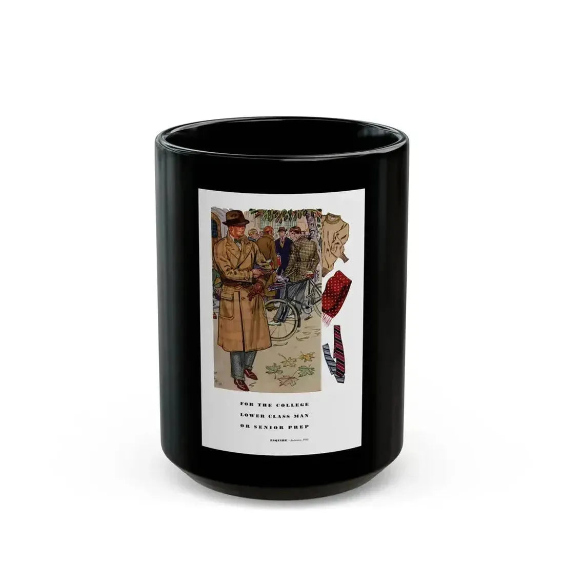 Esquire Fashion Illustration, Autumn 1933 (1) - Black Coffee Mug 15oz - Go Mug Yourself
