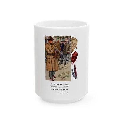 Esquire Fashion Illustration, Autumn 1933 (1) - White Coffee Mug 15oz - Go Mug Yourself