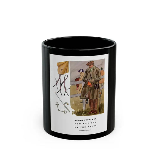 Esquire Fashion Illustration, Autumn 1933 (11) - Black Coffee Mug 11oz - Go Mug Yourself