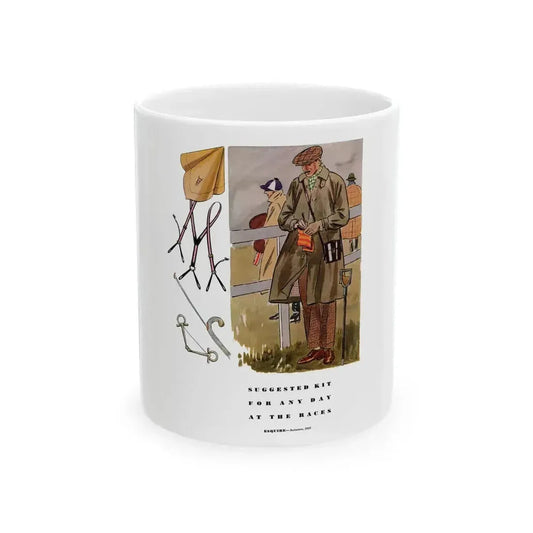 Esquire Fashion Illustration, Autumn 1933 (11) - White Coffee Mug 11oz - Go Mug Yourself
