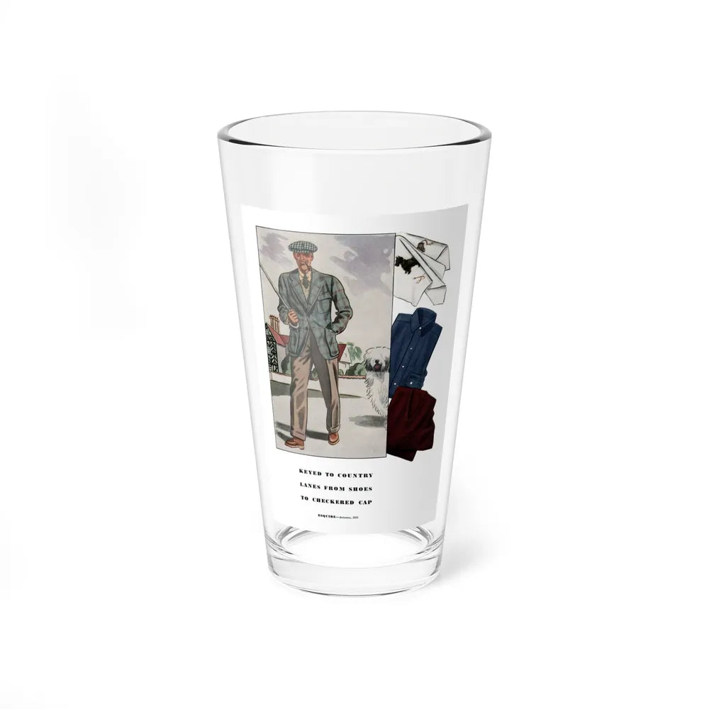 Esquire Fashion Illustration, Autumn 1933 (12) - Pint Glass 16oz-16oz-Go Mug Yourself