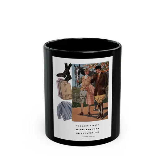 Esquire Fashion Illustration, Autumn 1933 (13) - Black Coffee Mug 11oz - Go Mug Yourself