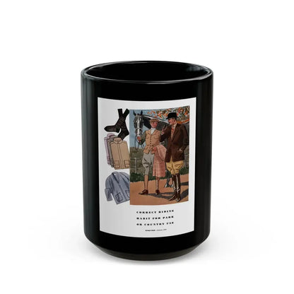 Esquire Fashion Illustration, Autumn 1933 (13) - Black Coffee Mug 15oz - Go Mug Yourself