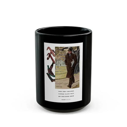 Esquire Fashion Illustration, Autumn 1933 (2) - Black Coffee Mug 15oz - Go Mug Yourself
