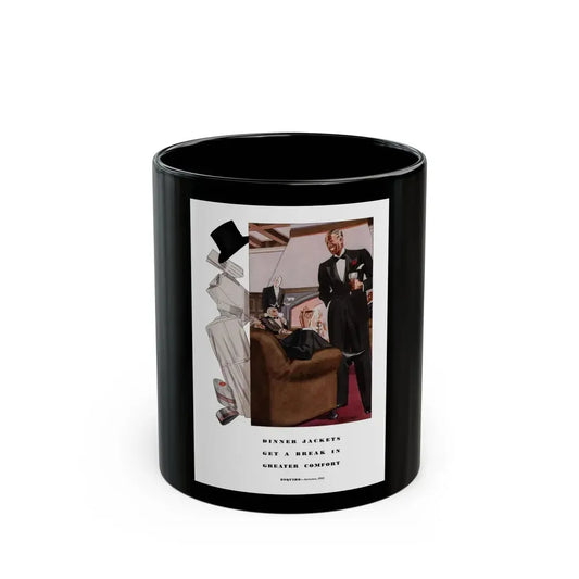 Esquire Fashion Illustration, Autumn 1933 (3) - Black Coffee Mug 11oz - Go Mug Yourself