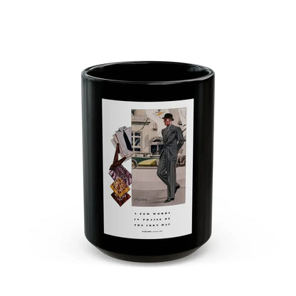 Esquire Fashion Illustration, Autumn 1933 (4) - Black Coffee Mug 15oz - Go Mug Yourself