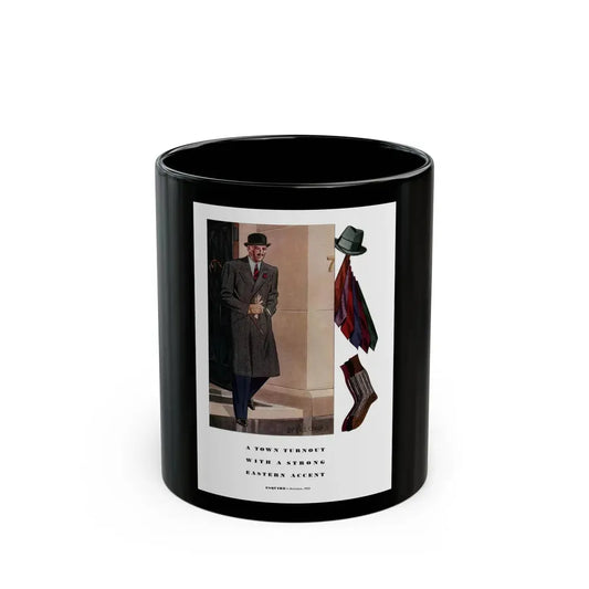 Esquire Fashion Illustration, Autumn 1933 (5) - Black Coffee Mug 11oz - Go Mug Yourself