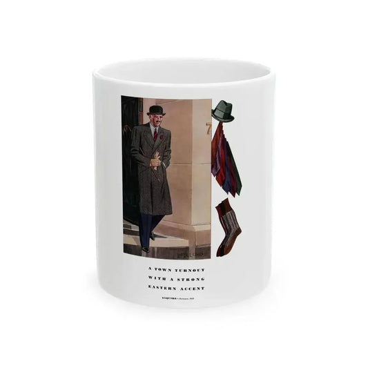 Esquire Fashion Illustration, Autumn 1933 (5) - White Coffee Mug 11oz - Go Mug Yourself