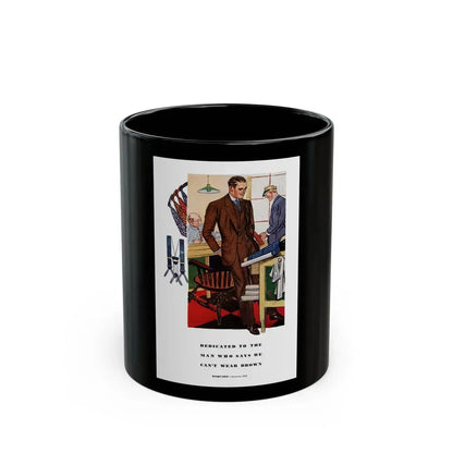 Esquire Fashion Illustration, Autumn 1933 (6) - Black Coffee Mug 11oz - Go Mug Yourself