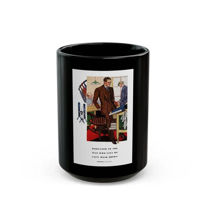 Esquire Fashion Illustration, Autumn 1933 (6) - Black Coffee Mug 15oz - Go Mug Yourself