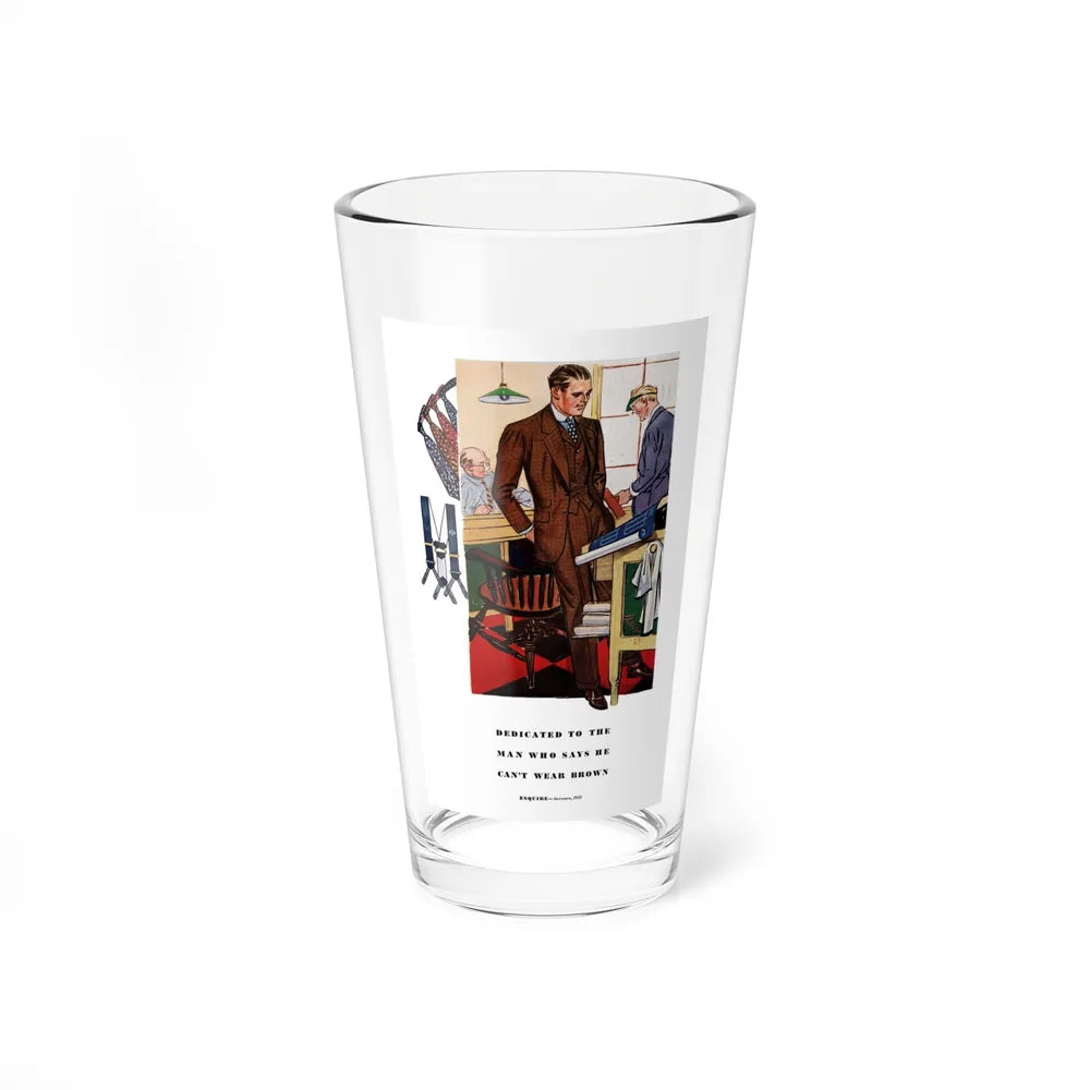 Esquire Fashion Illustration, Autumn 1933 (6) - Pint Glass 16oz-16oz-Go Mug Yourself