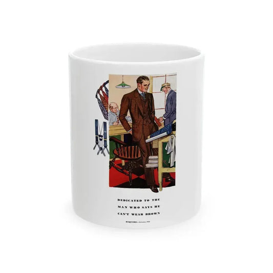 Esquire Fashion Illustration, Autumn 1933 (6) - White Coffee Mug 11oz - Go Mug Yourself