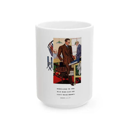 Esquire Fashion Illustration, Autumn 1933 (6) - White Coffee Mug 15oz - Go Mug Yourself