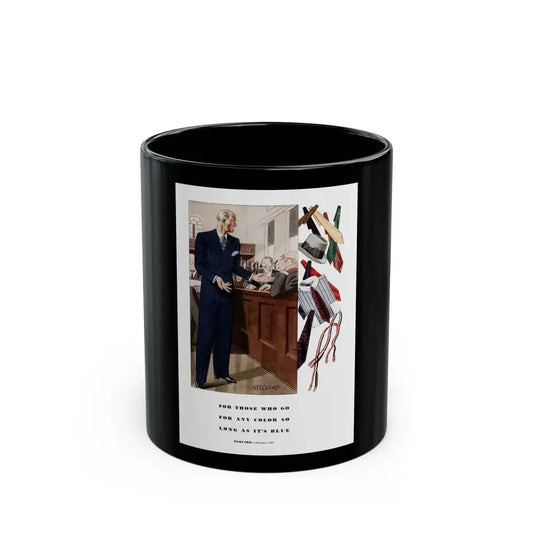 Esquire Fashion Illustration, Autumn 1933 (7) - Black Coffee Mug 11oz - Go Mug Yourself
