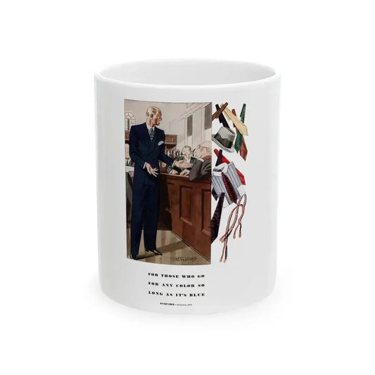 Esquire Fashion Illustration, Autumn 1933 (7) - White Coffee Mug 11oz - Go Mug Yourself