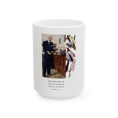 Esquire Fashion Illustration, Autumn 1933 (7) - White Coffee Mug 15oz - Go Mug Yourself