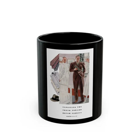 Esquire Fashion Illustration, Autumn 1933 (8) - Black Coffee Mug 11oz - Go Mug Yourself