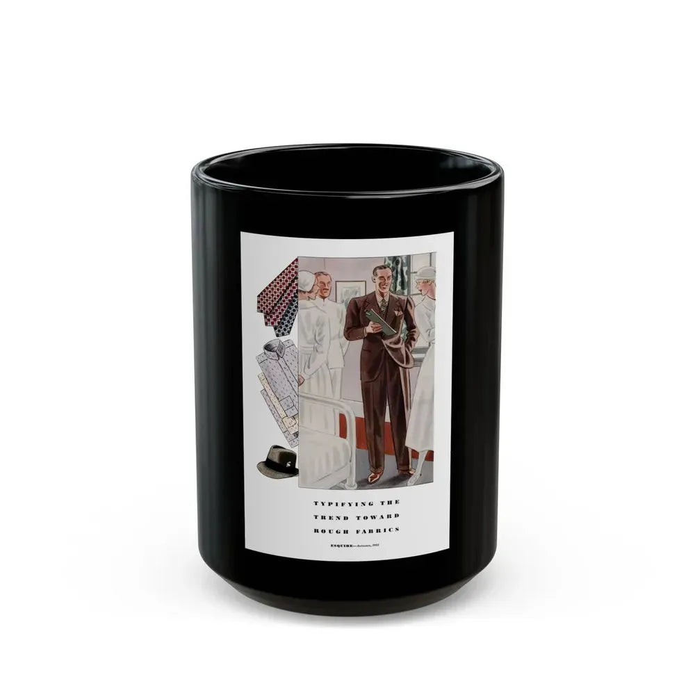 Esquire Fashion Illustration, Autumn 1933 (8) - Black Coffee Mug 15oz - Go Mug Yourself