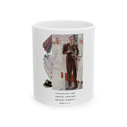 Esquire Fashion Illustration, Autumn 1933 (8) - White Coffee Mug 11oz - Go Mug Yourself