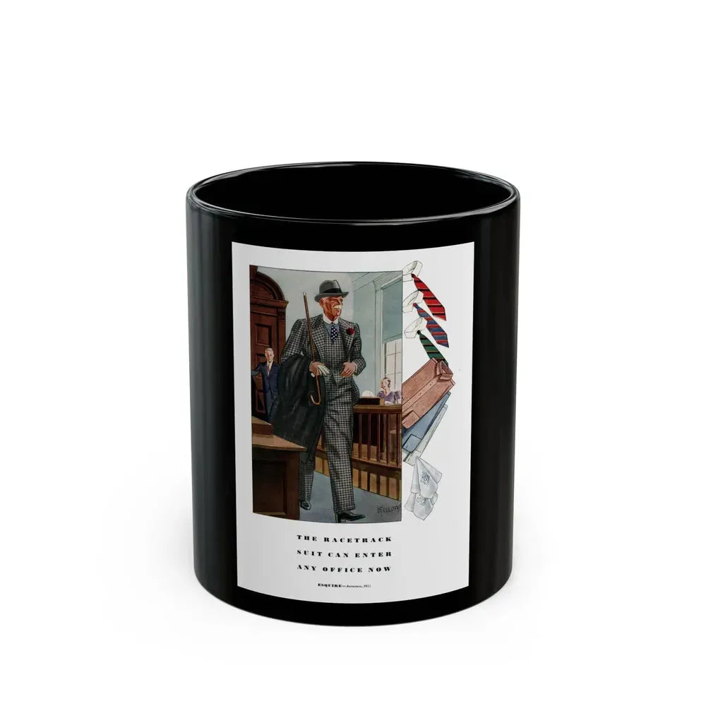 Esquire Fashion Illustration, Autumn 1933 (9) - Black Coffee Mug 11oz - Go Mug Yourself