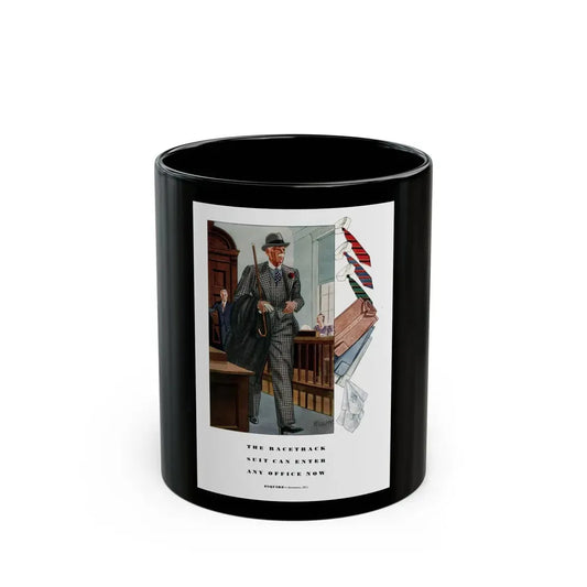 Esquire Fashion Illustration, Autumn 1933 (9) - Black Coffee Mug 11oz - Go Mug Yourself