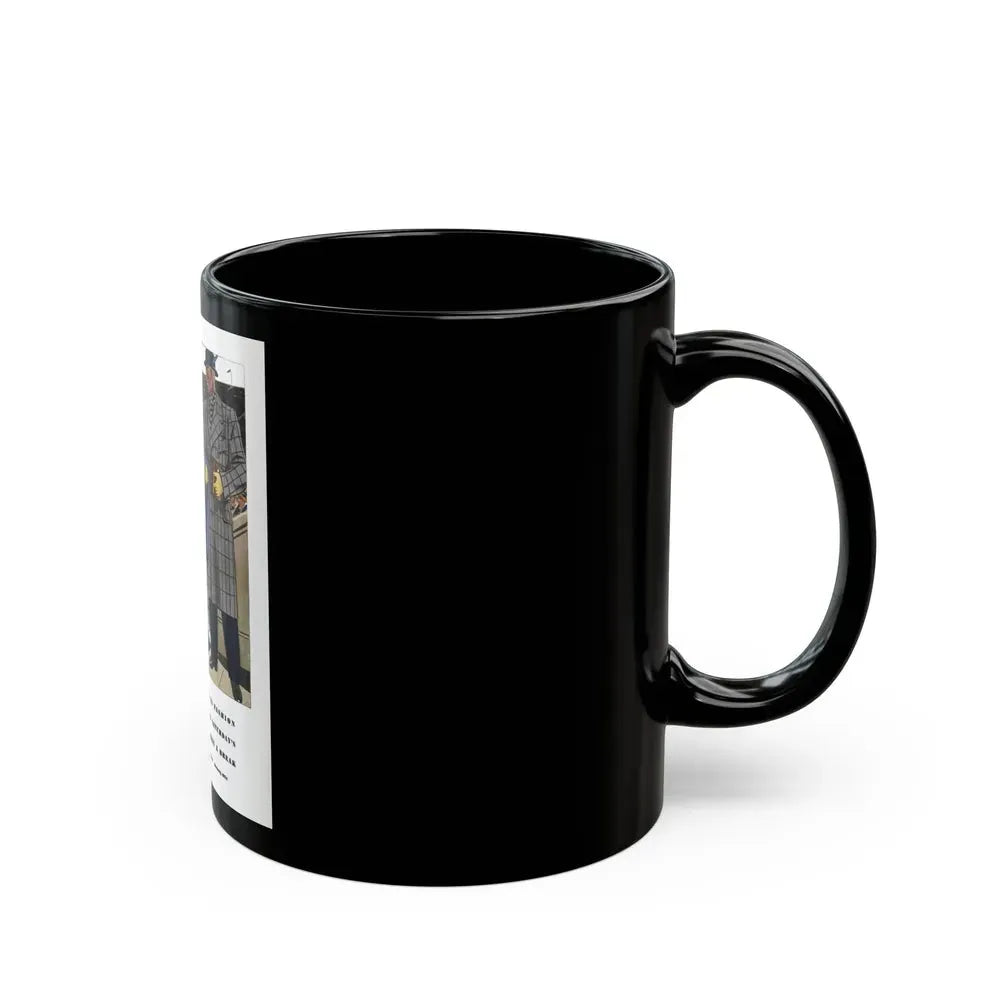Esquire Fashion Illustration, January 1934 (1) - Black Coffee Mug - Go Mug Yourself