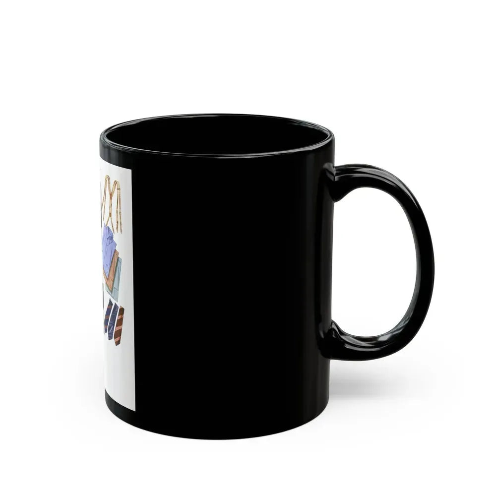 Esquire Fashion Illustration, January 1934 (7) - Black Coffee Mug - Go Mug Yourself