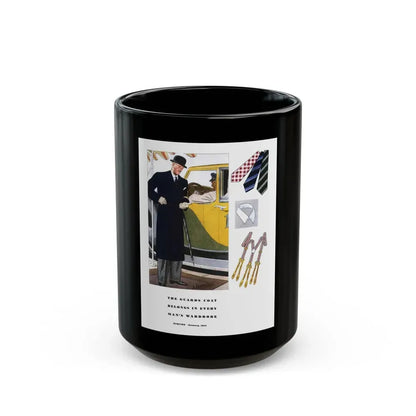 Esquire Fashion Illustration, January 1934 (9) - Black Coffee Mug 15oz - Go Mug Yourself