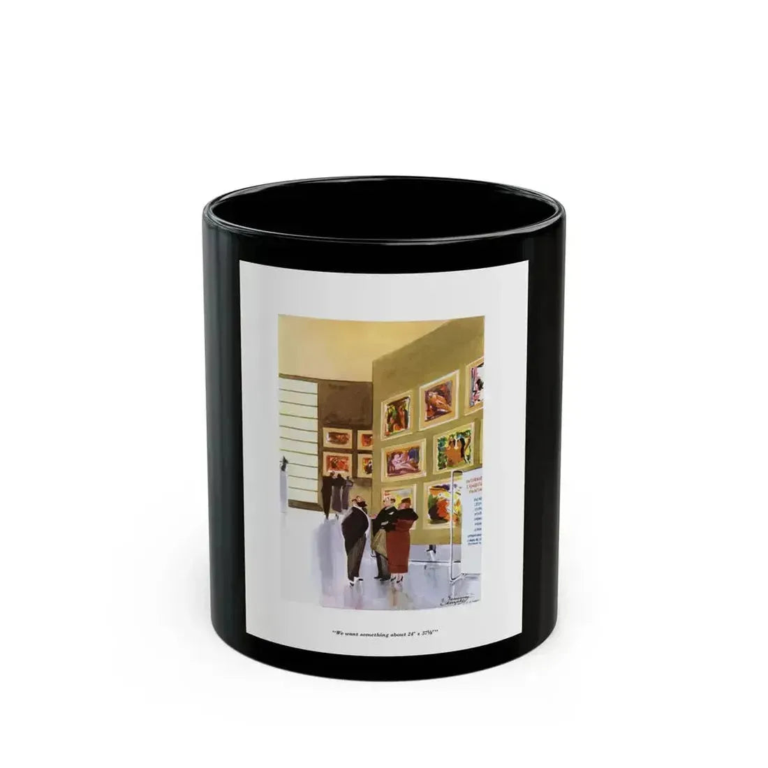 Esquire Illustration, January 1934 (p. 110) - Black Coffee Mug 11oz - Go Mug Yourself