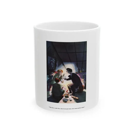 Esquire Illustration, January 1934 (p. 40) - White Coffee Mug 11oz - Go Mug Yourself