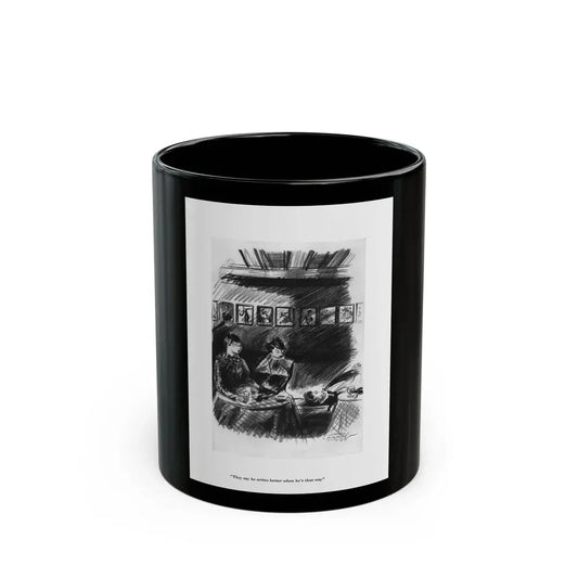 Esquire Illustration, January 1934 (p. 44) - Black Coffee Mug 11oz - Go Mug Yourself