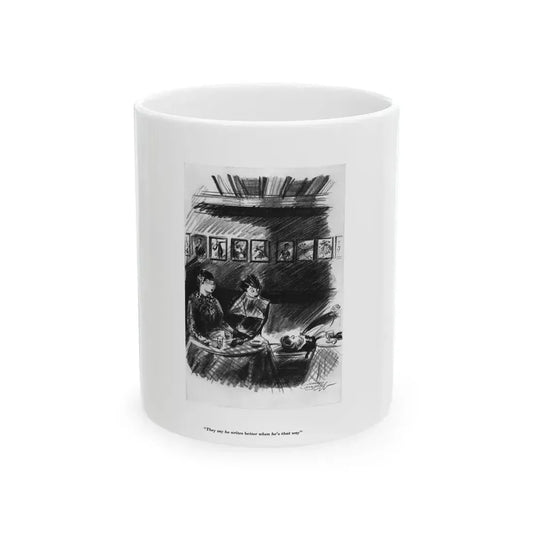 Esquire Illustration, January 1934 (p. 44) - White Coffee Mug 11oz - Go Mug Yourself