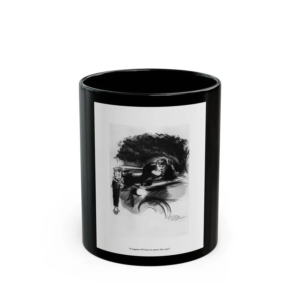 Esquire Illustration, January 1934 (p. 48) - Black Coffee Mug 11oz - Go Mug Yourself