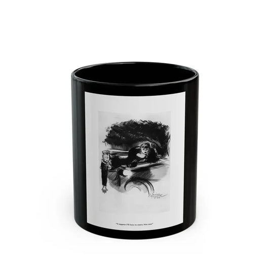 Esquire Illustration, January 1934 (p. 48) - Black Coffee Mug 11oz - Go Mug Yourself