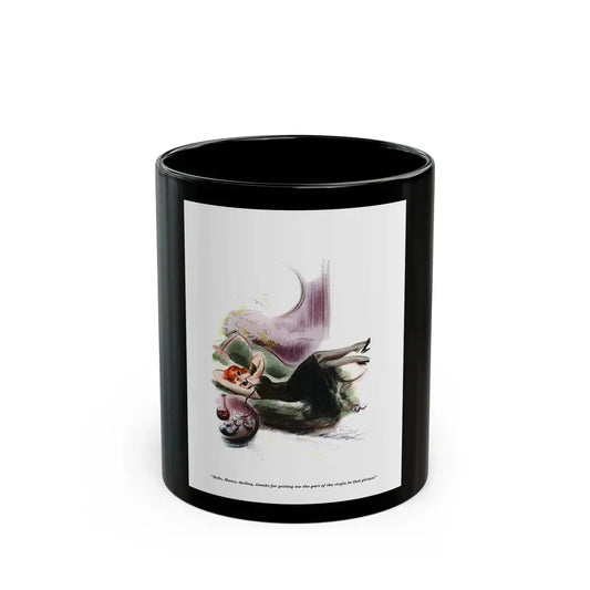 Esquire Illustration, January 1934 (p. 52) - Black Coffee Mug 11oz - Go Mug Yourself