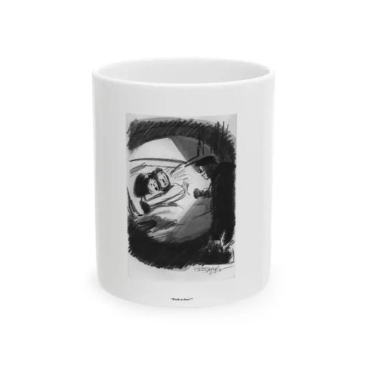 Esquire Illustration, January 1934 (p. 76) - White Coffee Mug 11oz - Go Mug Yourself