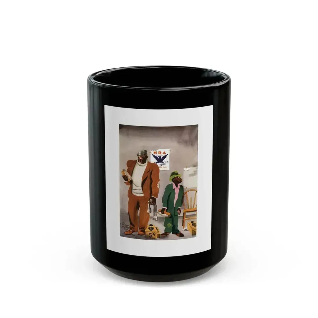 Esquire Illustration, January 1934 (p. 79) - Black Coffee Mug 15oz - Go Mug Yourself