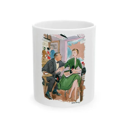 Esquire magazine cartoon illustration, 1955 (2) - White Coffee Mug 11oz - Go Mug Yourself