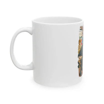 Esquire magazine cartoon illustration, 1955 (2) - White Coffee Mug - Go Mug Yourself