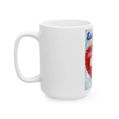 Esquire magazine cover, February 1950 - White Coffee Mug - Go Mug Yourself