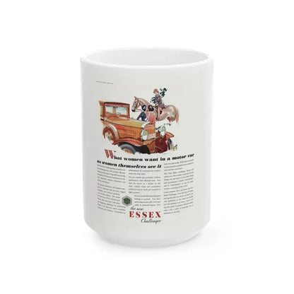 Essex ad, McCall's, July 1930 - White Coffee Mug 15oz - Go Mug Yourself
