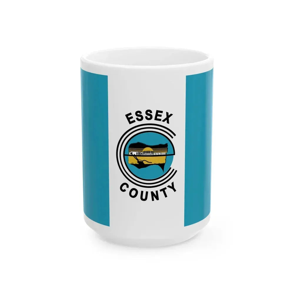 Essex County Ontario Flag pre-2014 (Canada) White Coffee Mug 15oz - Go Mug Yourself