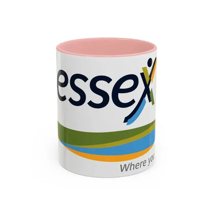 Essex Ontario Flag Canada - Accent Coffee Mug 11oz Pink - Go Mug Yourself