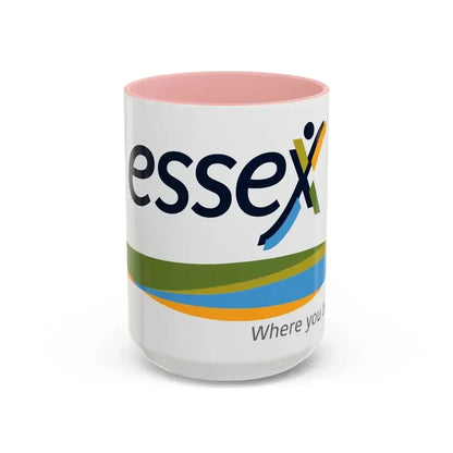 Essex Ontario Flag Canada - Accent Coffee Mug 15oz Pink - Go Mug Yourself