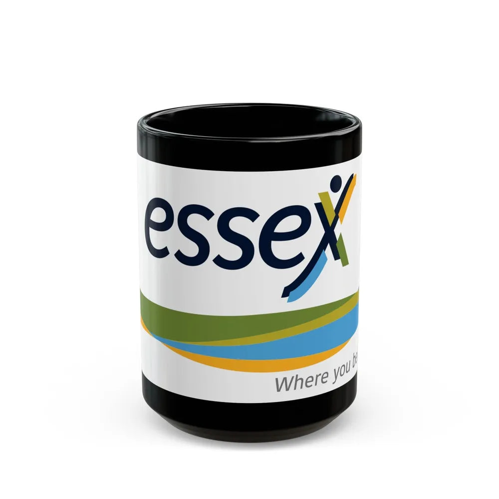 Essex Ontario Flag Canada - Black Coffee Mug-15oz-Go Mug Yourself