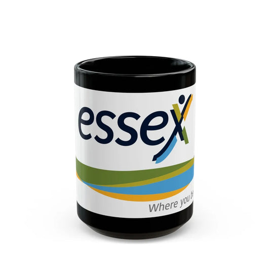 Essex Ontario Flag Canada - Black Coffee Mug-15oz-Go Mug Yourself